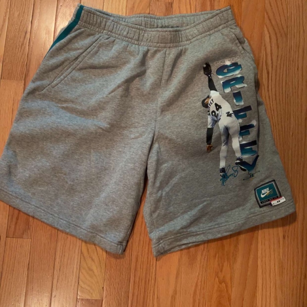 Nike Gray Men's Shorts with Graphic Design